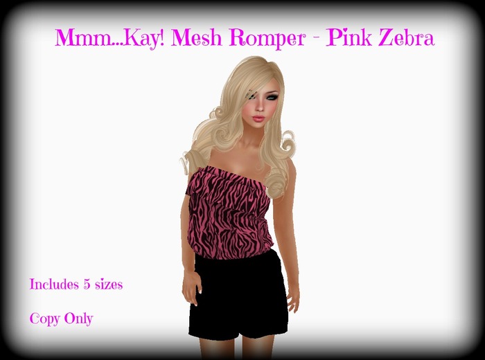Mmm...Kay! Mesh Romper - Pink Giraffe