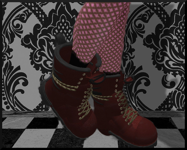~ Red leather boots ~