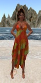 Hanky Dress Orange Print