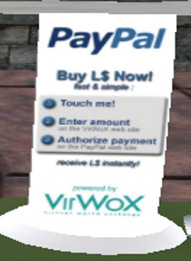 PayPal L$ Shop