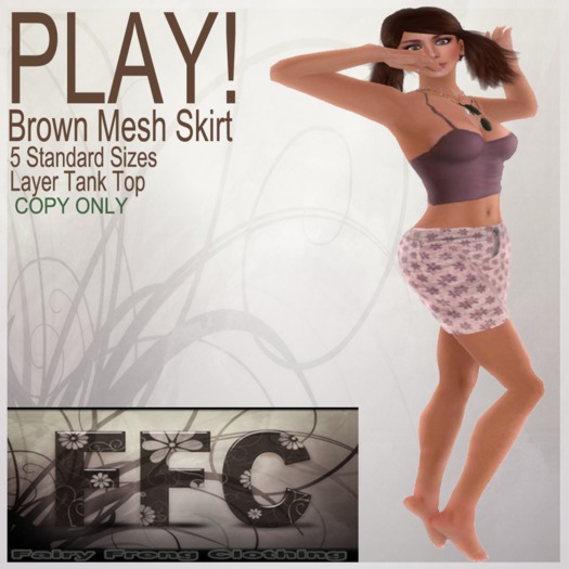PLAY! Brown Mesh Skirt