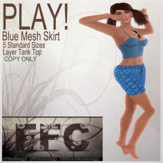 PLAY! Blue Mesh Skirt