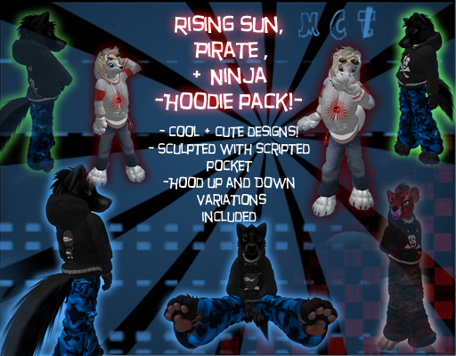 ~VKBP~- Pirate/Ninja/Rising Sun hoodie pack [R4S]