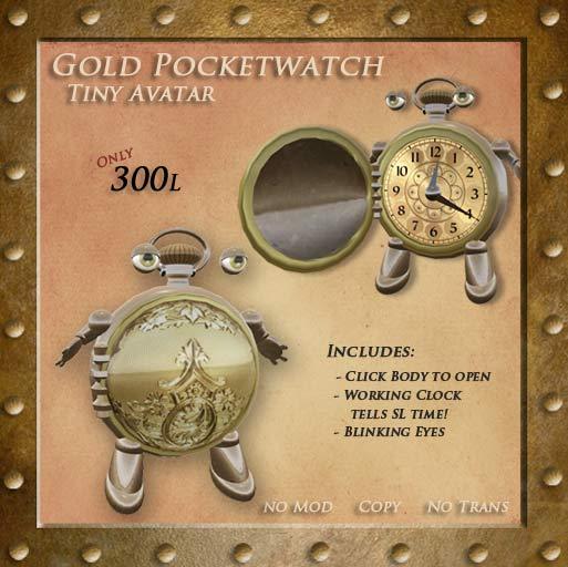 Gold Pocketwatch Tiny Avatar, Boxed