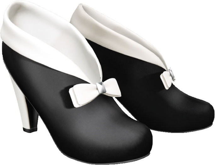 NYU - Collared Bow Heels, Black