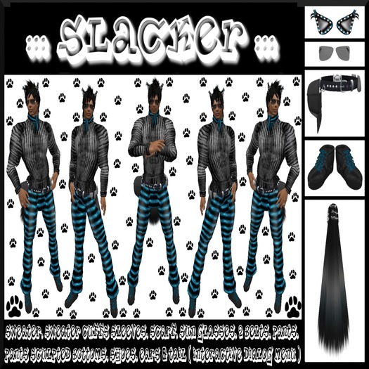 Second Life Marketplace - T&C ::: Slacker ::: Male Neko Outfit (Urban ...