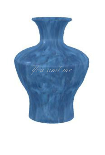 BLUE MARBLE VASE 