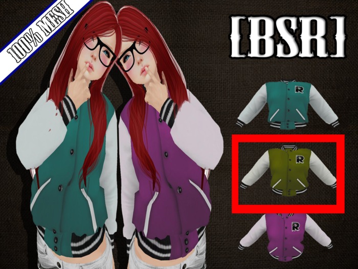 Ladies- Letterman Jacket Noir [BSR]