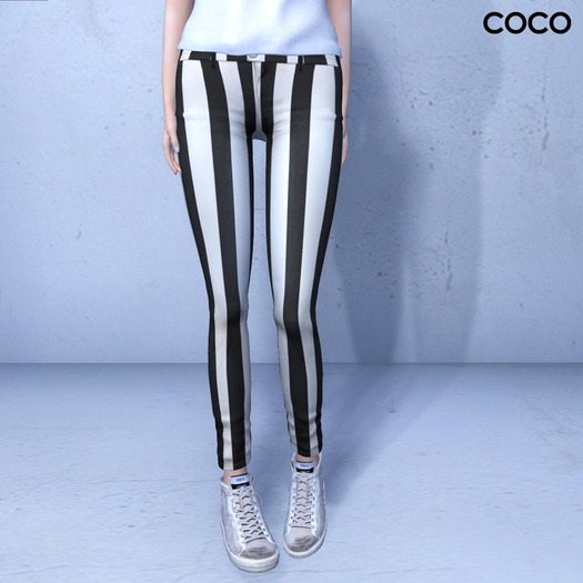 *COCO*_StripedPants_Black