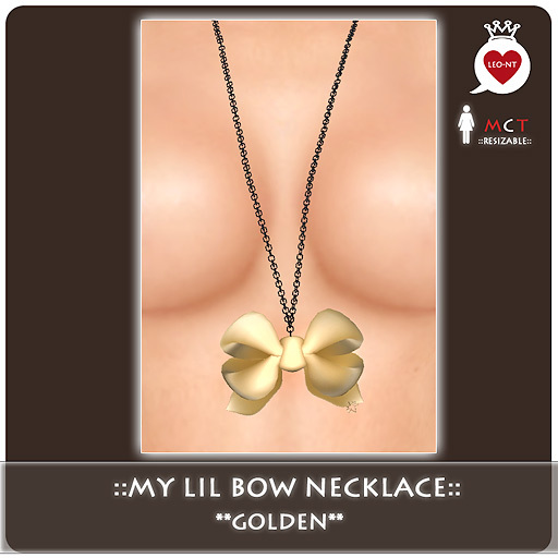 ::LEO-NT:: My lill Bow  -Necklace [golden]
