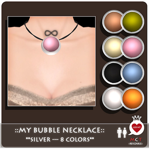 ::LEO-NT:: My Bubble Necklace -SILVER- [8 colors]