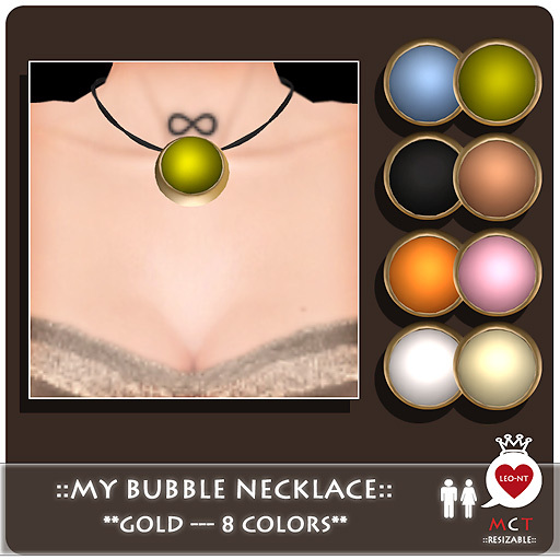 ::LEO-NT:: My Bubble Necklace -GOLD- [8 colors]