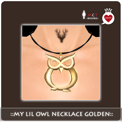 ::LEO-NT:: My lill Owl Necklace -golden-