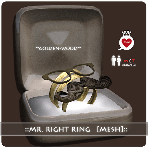 ::LEO-NT:: Mr.Right! -Ring [golden-wood]
