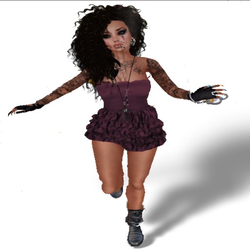 Mesh Fru Fru Dress WINE