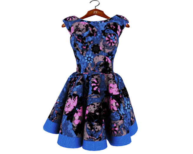 [ZE] Skulls & Roses Party Dress {BLUEBABY}