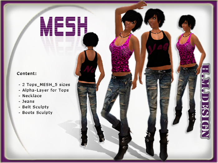 H.M.Design_Complete Outfit Tabi with 2 MESH Tops