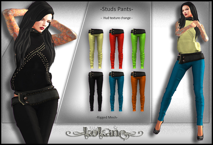 =kk= Studs Pant-Demo