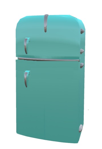 retro fridge red