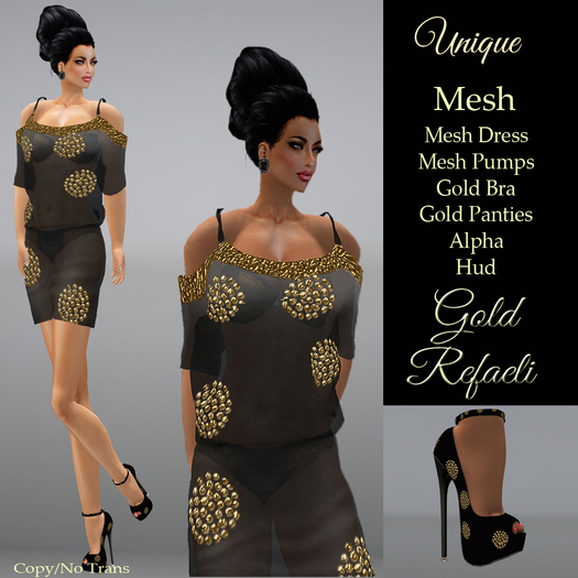 **SD** Gold Rafaeli Dress Platform Pumps RGB BSM