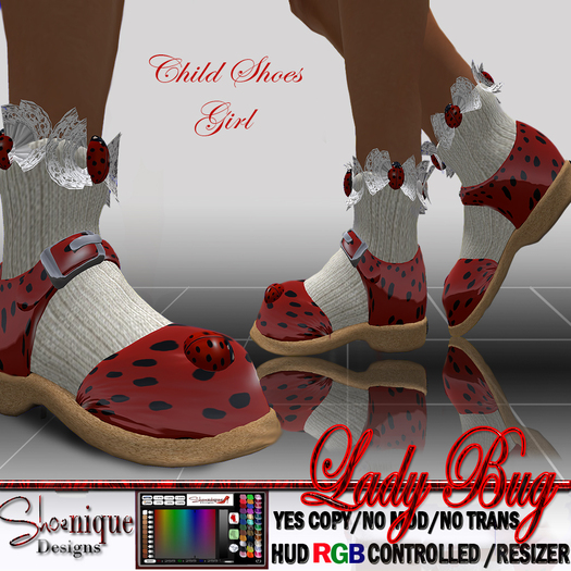 **SD** Child Girls LadyBug Shoes BSM
