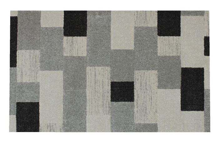 Black / Gray Square Rug
