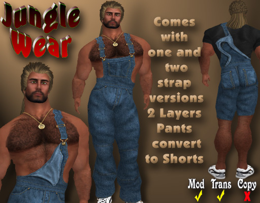 Jungle Wear - Overalls (Blue Denim)