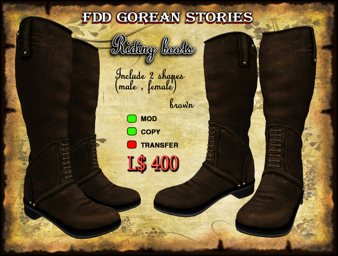 FDD- Riding boots Brown box