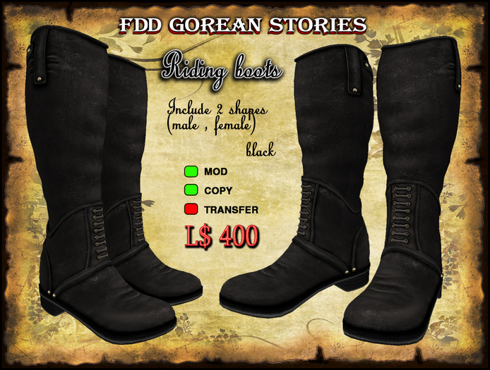 FDD- Riding boots Black box