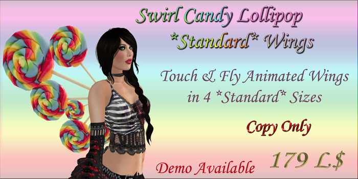 ~BLD~ Swirl Candy Lollipop Wings *Standard* 