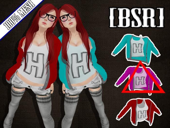 Ladies- Off Shoulder Sweater w/Tank Pink[BSR]