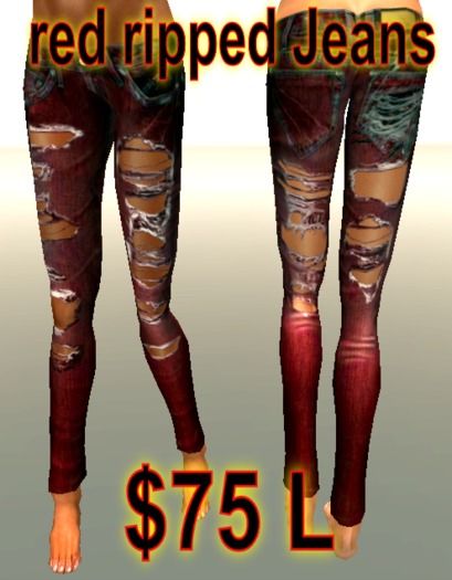 .::FS::. red ripped jeans boxed