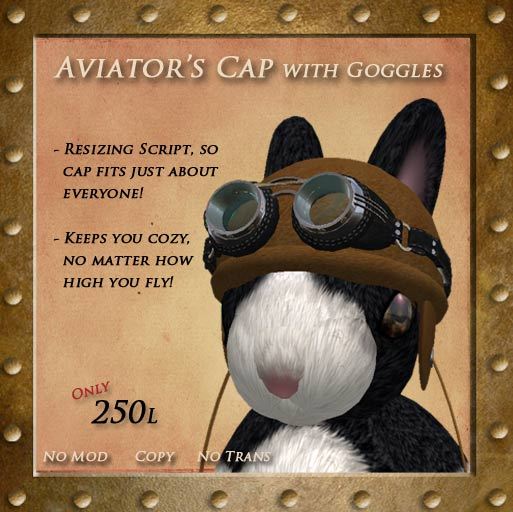 Aviator's Cap for Tinies by Steam Kitten