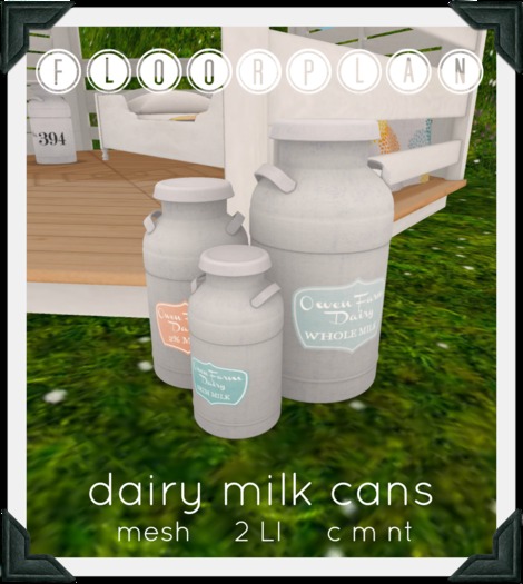 floorplan. dairy milk cans [ boxed ]