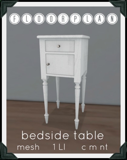 floorplan. bedside table [ boxed ]