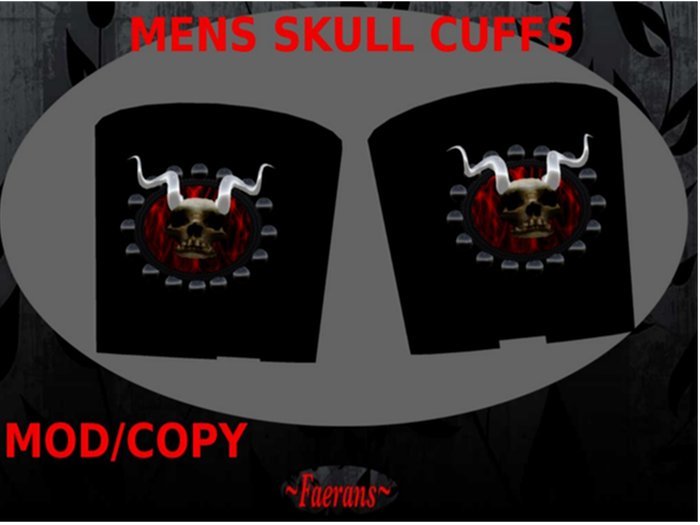 Men's skull cuffs