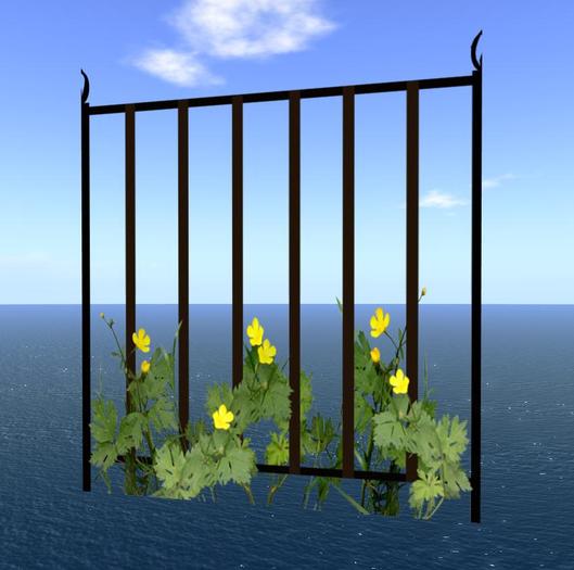 fence MODERN 2 with flowers,copy