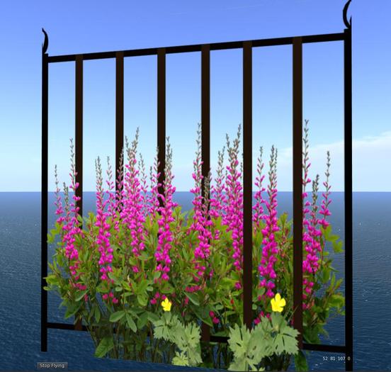 fence 8 with flowers