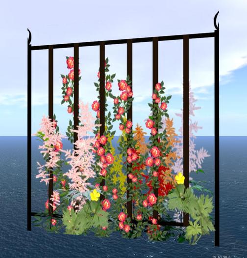 fence 9 with flowers