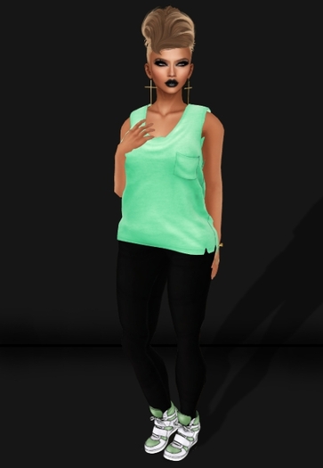 .R:R. Rocsie Tank Tops - MESH - American Flag