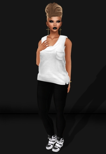 .R:R. Rocsie Tank Tops - MESH - White