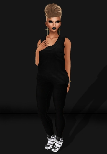 .R:R. Rocsie Tank Tops - MESH - Black