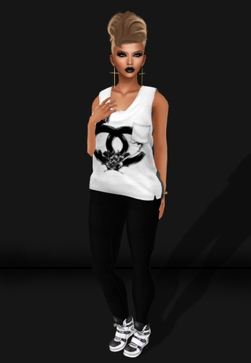 .R:R. Rocsie Tank Tops - MESH - CC Floral Tee