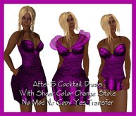 After 5 Cocktail Dress Purple