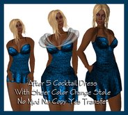 After 5 Cocktail Dress Blue