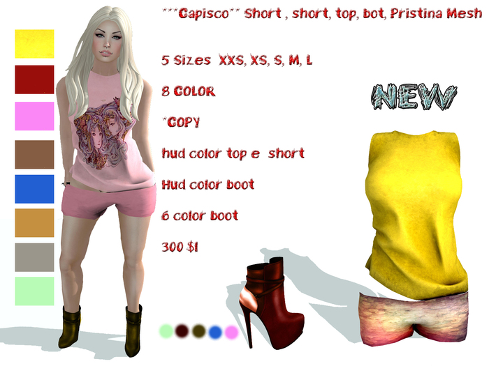 ***Capisco** Short e Top Pristina Mesh