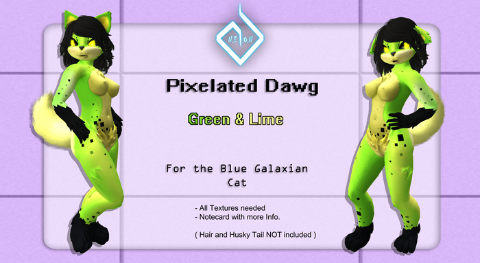 ! Ice Meep ! ~ Pixelated Dawg (Green&Lime)
