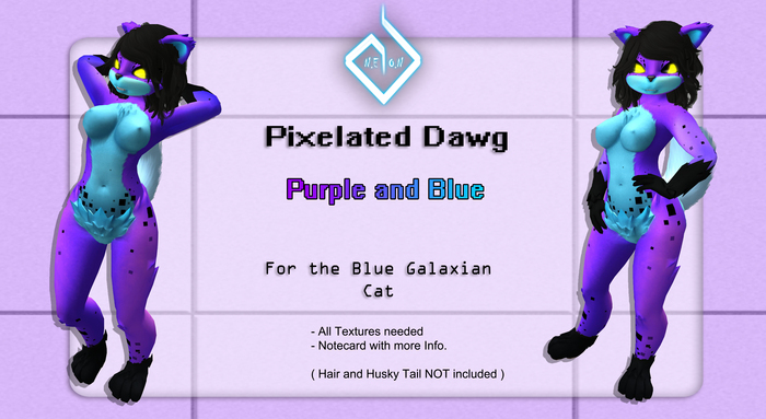 [N.E.O.N] - Pixelated Dawg (Purple&Blue)