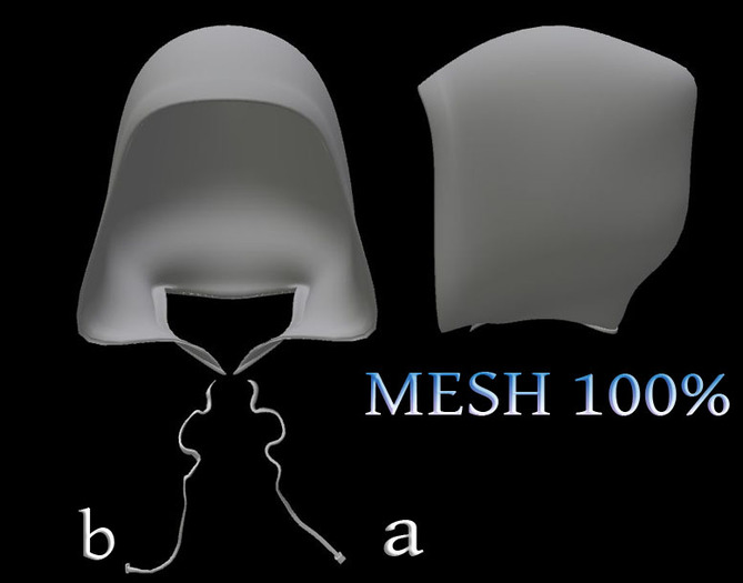 T-3D Creations  [HOOD with Strings] MESH - Full Perm