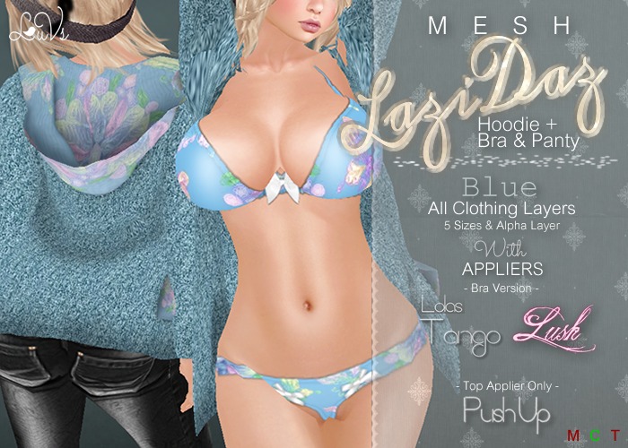 [LuVs] LaziDaz Hoodie Blue + Lush Tango Pushup Appliers